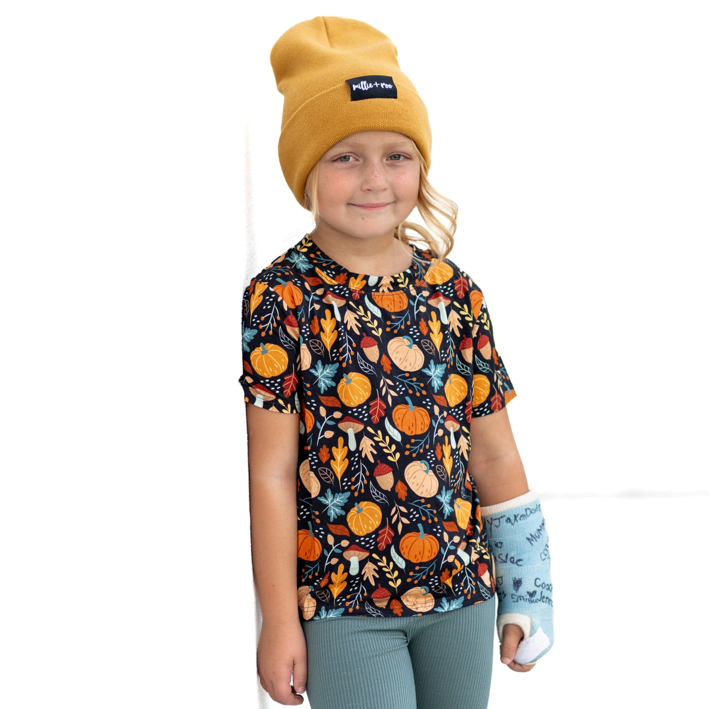 BAMBOO BASIC TEE- Pumpkin Leaves