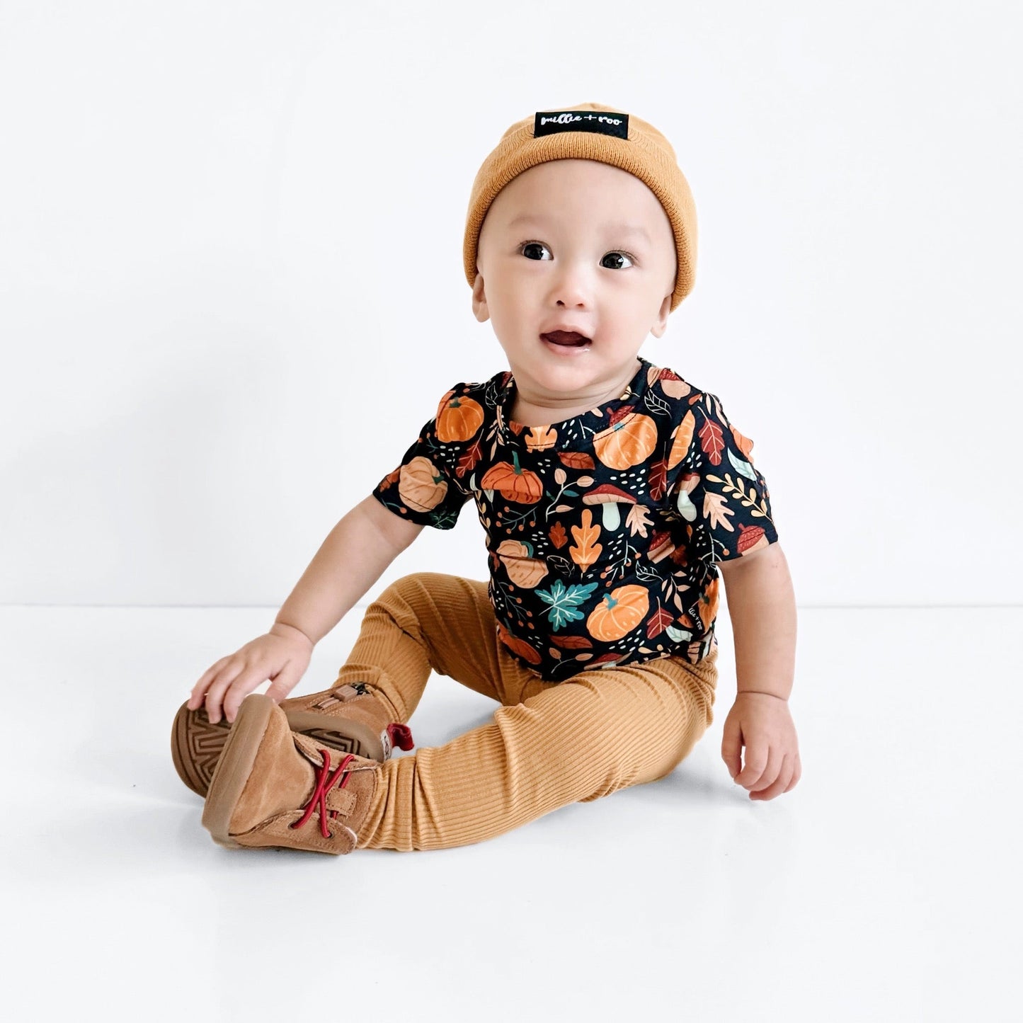BAMBOO BASIC TEE- Pumpkin Leaves