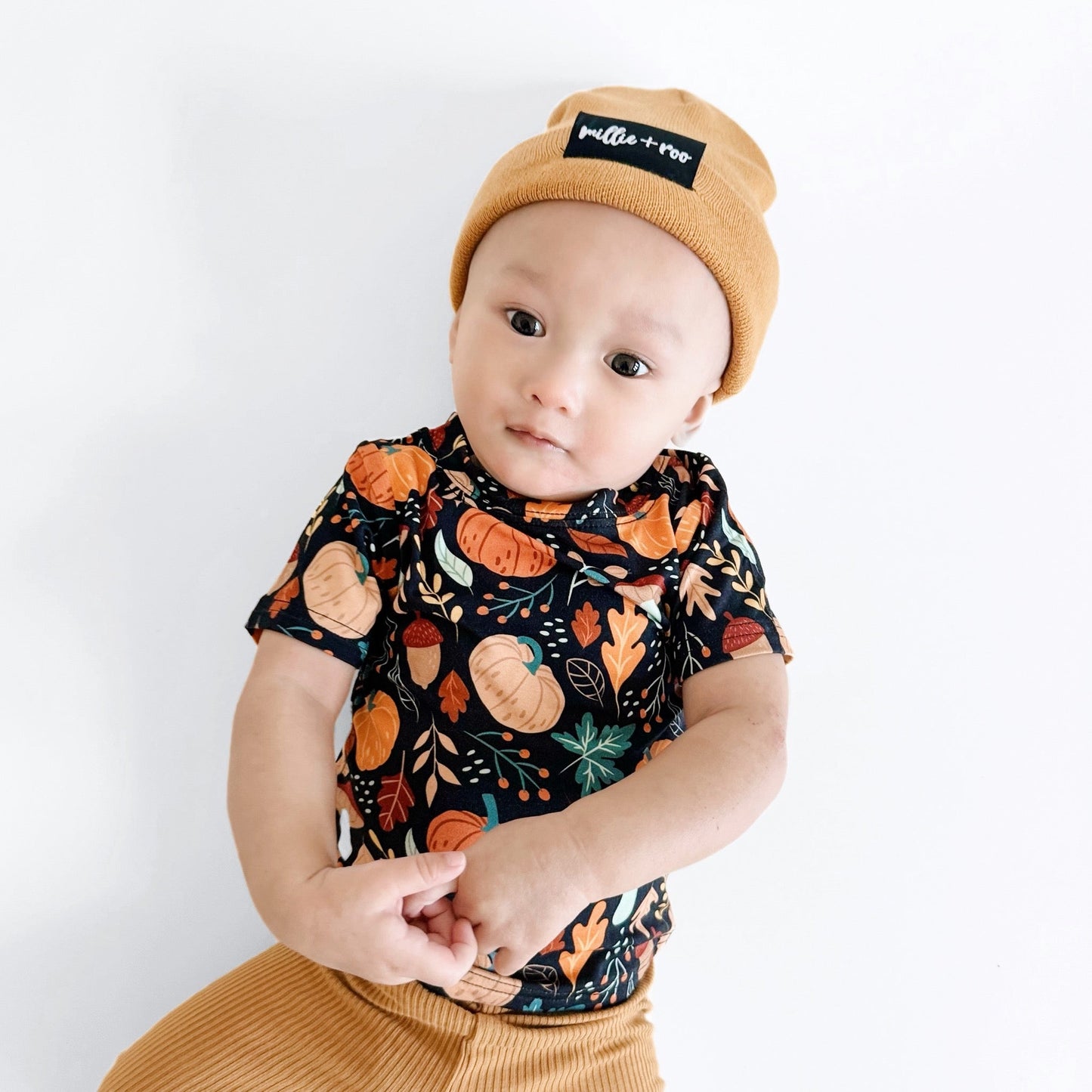 BAMBOO BASIC TEE- Pumpkin Leaves