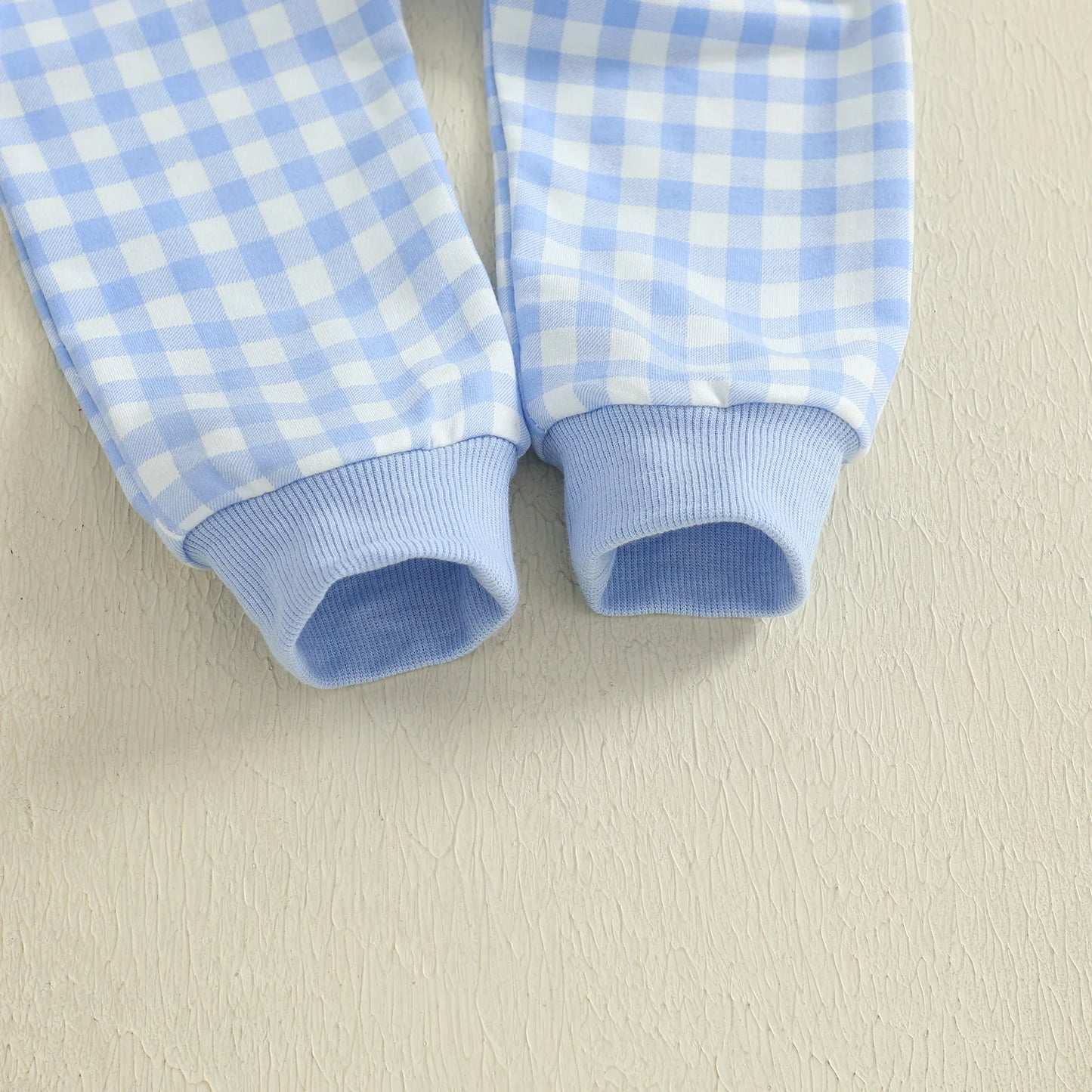 Baby Toddler Boys 2Pcs Fall Outfit Letter Embroidery Big Brother Long Sleeve Top and Elastic Plaid Pants Clothes