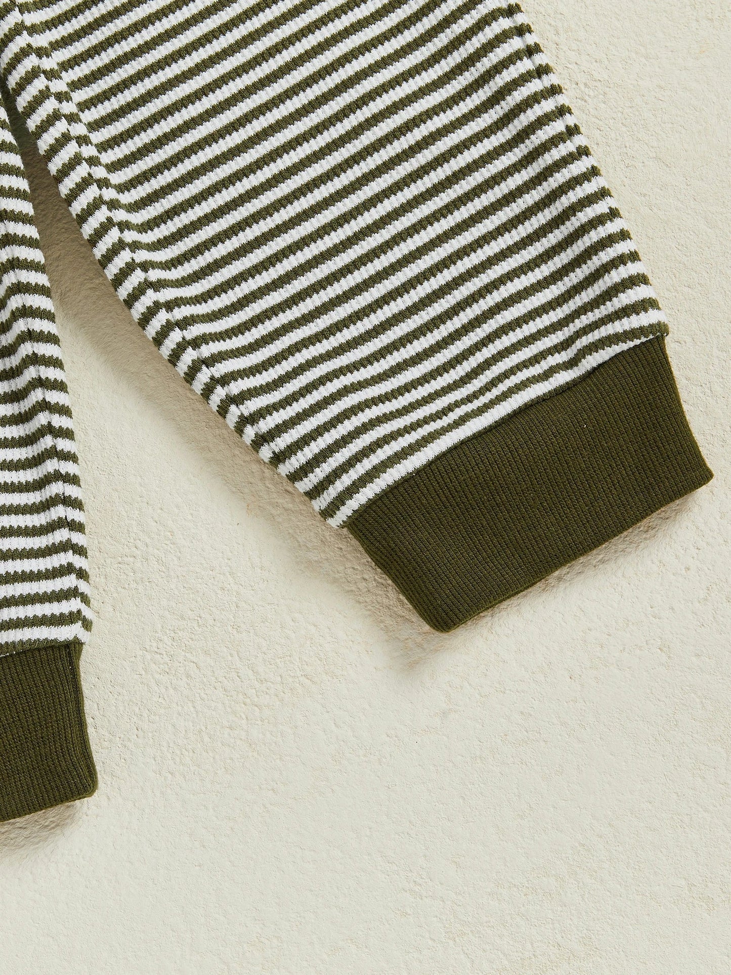 Baby Toddler Boys 2Pcs Long Sleeve Embroidery Duck Top with Striped Pants Infant Clothes Set