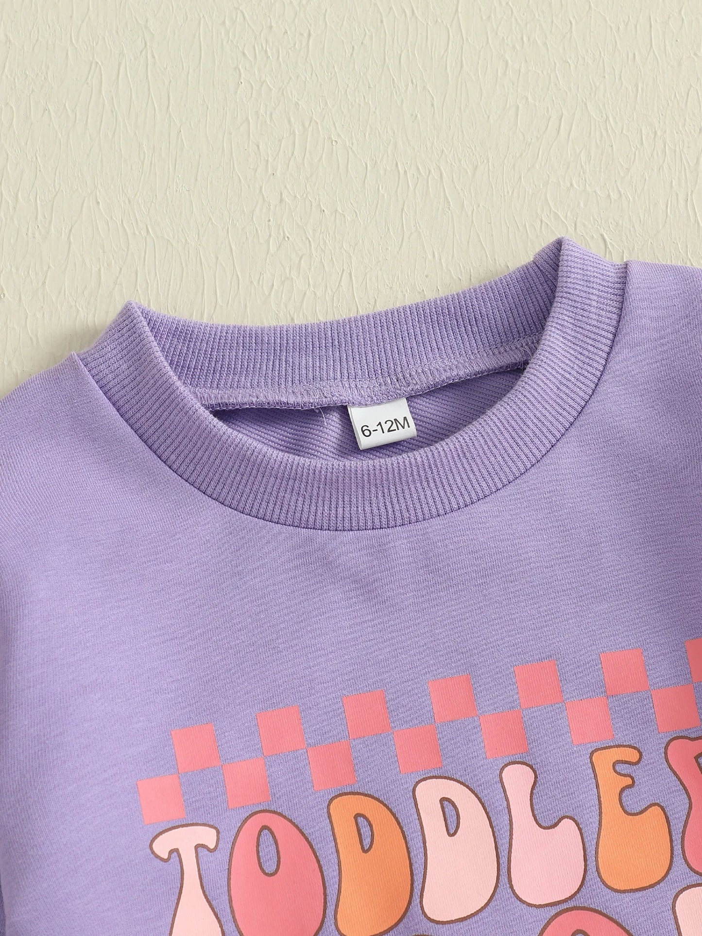 Baby Toddler Girls 2Pcs Toddler Hood Outfit Letters Print Long Sleeve Crew Neck Top with Elastic Waist Pants Fall Clothes Jogger Set